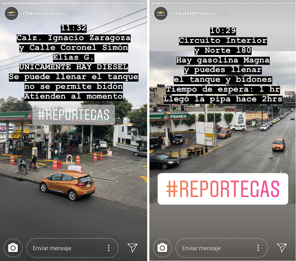 Imagen de la cuenta de Chevrolet México en Instagram