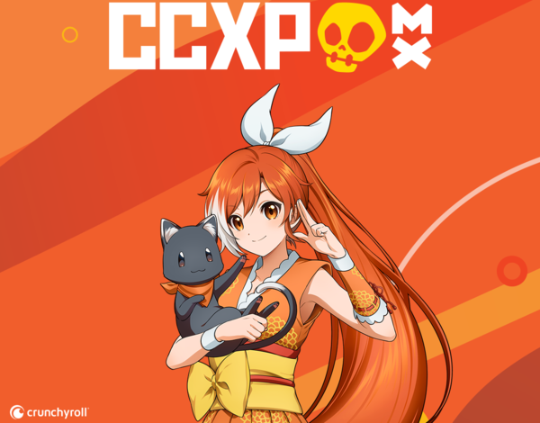 Poster promocional de Crunchyroll en CCXP MX.