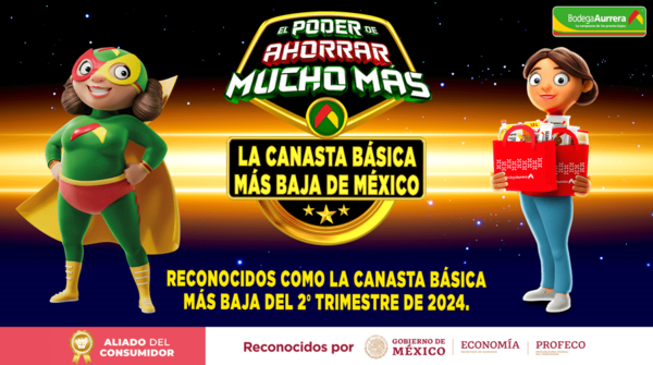 PROFECO otorga reconocimiento por mantener el precio promedio más bajo de la canasta básica