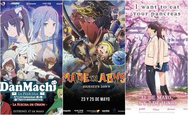 “Dan Machi”, “Made in Abyss” y “Me quiero comer tu páncreas” forman parte de la oferta de contenido alternativo que Cinépolis ofrece a través de +QUE CINE, su propuesta de entretenimiento que abarca conciertos, ópera, eventos deportivos, documentales y películas emblemáticas que merecen ser vistos en la pantalla grande