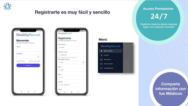 Plataforma healthtech para registrar control y métricas de salud