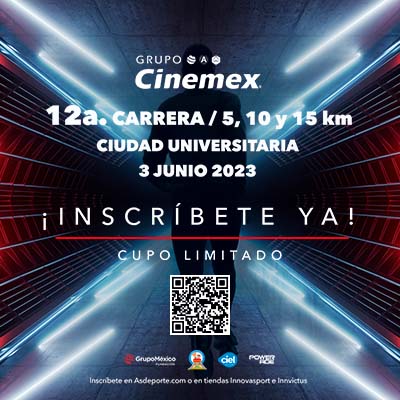 Cinemex presenta la carrera Grupo Cinemex 2023