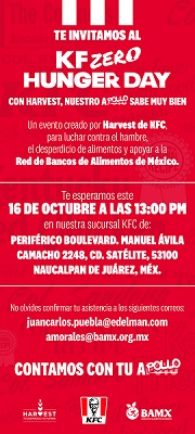 La Red de Bancos de Alimentos y KFC invita a combatir el hambre y el desperdicio de comida