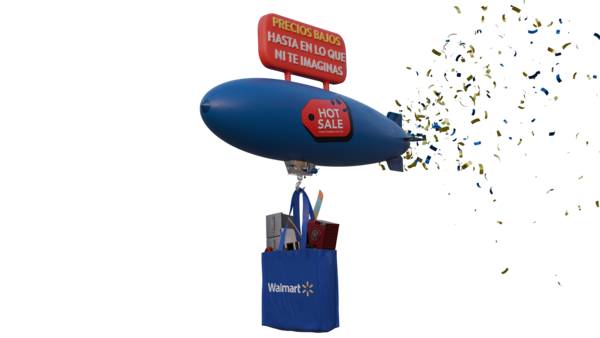 Walmart realiza una activación para HOT SALE en las alturas