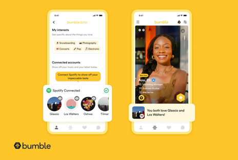 Bumble presenta “Mejores Artistas” una nueva integración de Spotify