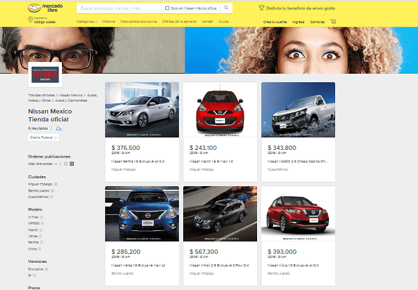 Nissan venderá autos a través de Mercado Libre