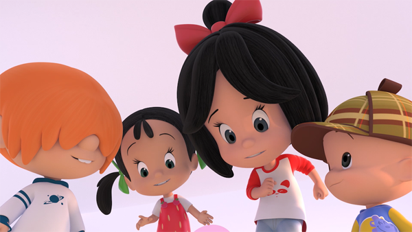 Niños y grandes reunidos por una serie animada