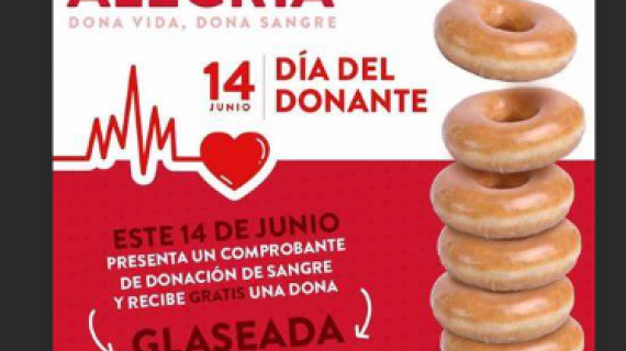 Krispy Kreme dona alegría a los donadores voluntarios de sangre