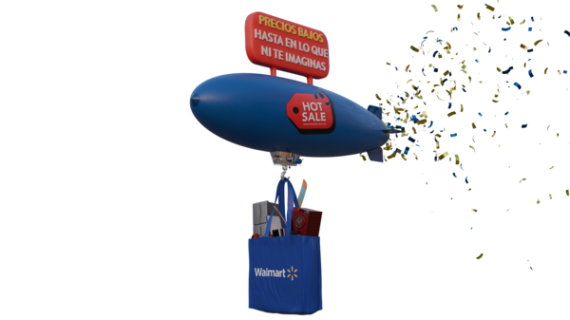 Walmart realiza una activación para HOT SALE en las alturas