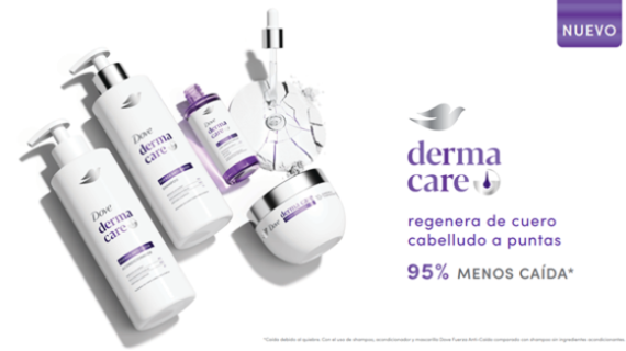 COMBATE LA CAÍDA DEL CABELLO CON LA NUEVA FÓRMULA CONCENTRADA 3 EN 1 DEL SERUM CAPILAR FUERZA ANTICAÍDA DOVE DERMA CARE